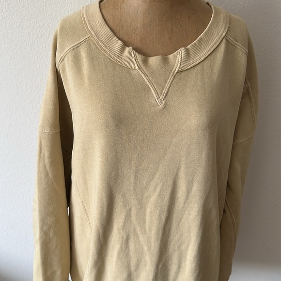 Free People Movement sz M Intercept Tunic Oatmilk Tan great pre owned, pockets - Picture 3 of 9
